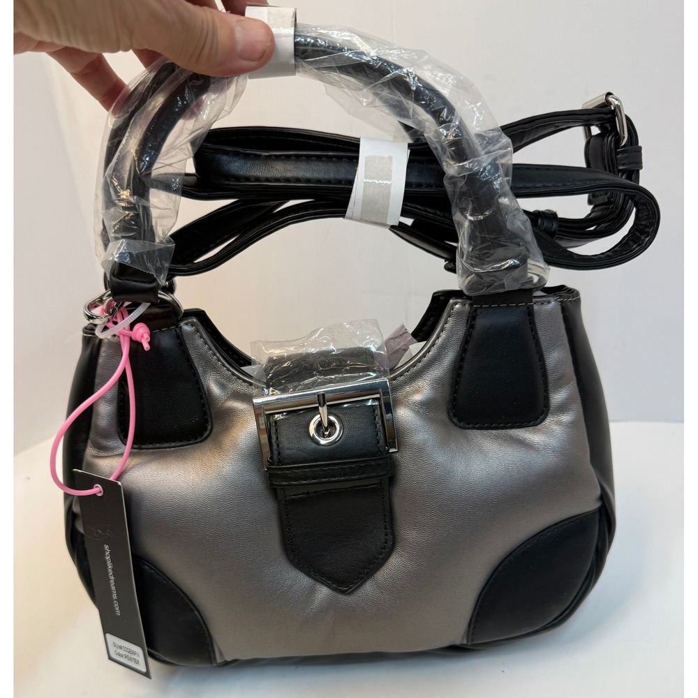 Like Dreams Artic Plush Y2K Top Handle Crossbody Bag Pewter black